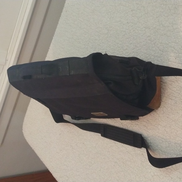 Western Pack Black/Brown Ballistic Nylon Messenger Bag/Satchel - Picture 5 of 16